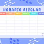 Plantilla para horario de clase